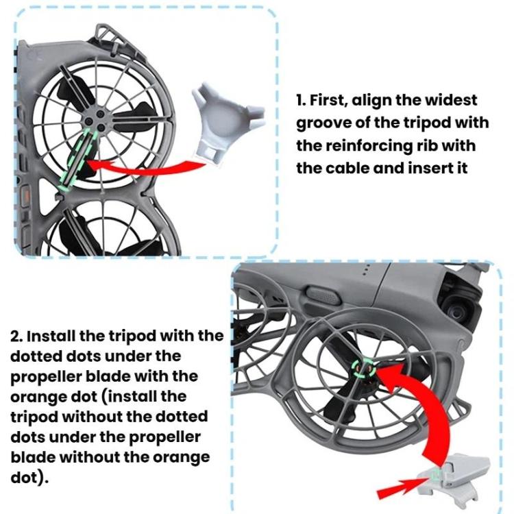 For DJI Neo 2 CQT 9pcs /Set Fuselage Crash Kit, Bumper+Protective Cover+Folding Kickstand
