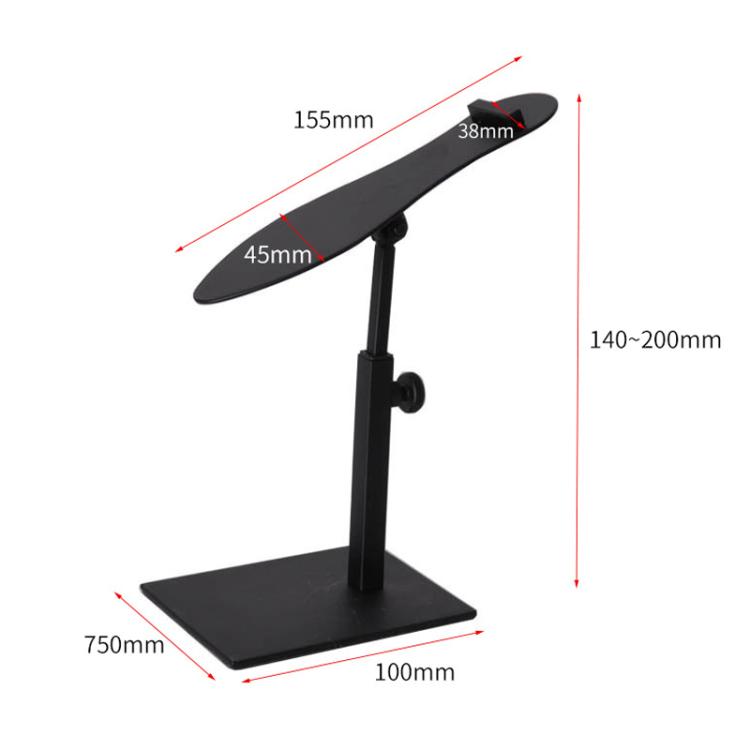 Stainless Steel Shoe Racks High-Heeled Shoe Display Stands, Style: Black Adjustable Foot