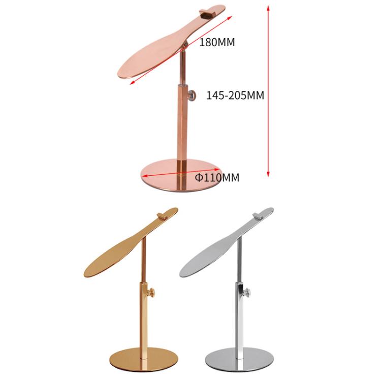 Stainless Steel Shoe Racks High-Heeled Shoe Display Stands, Style: Titanium Gold Adjustable Feet