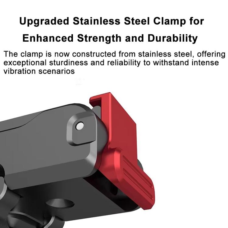 For DJI Osmo Action 6 / Nano Ribionex Dual-Sided Magnetic Quick-release Adapter Mount with 2-Claw and 1/4-inch Tripod Thread - Black