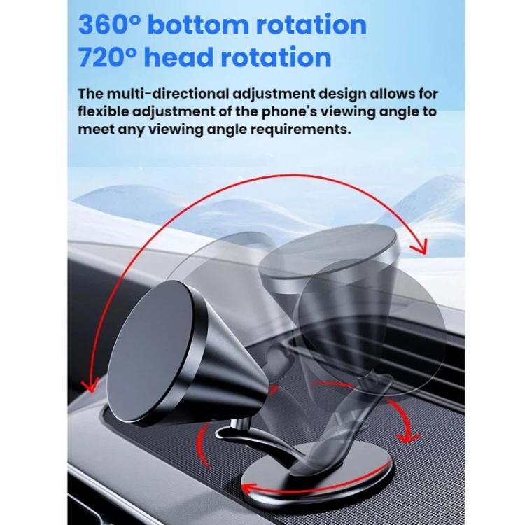 Car Dashboard Magnetic Navigation Folding Rotating Phone Holder - D63