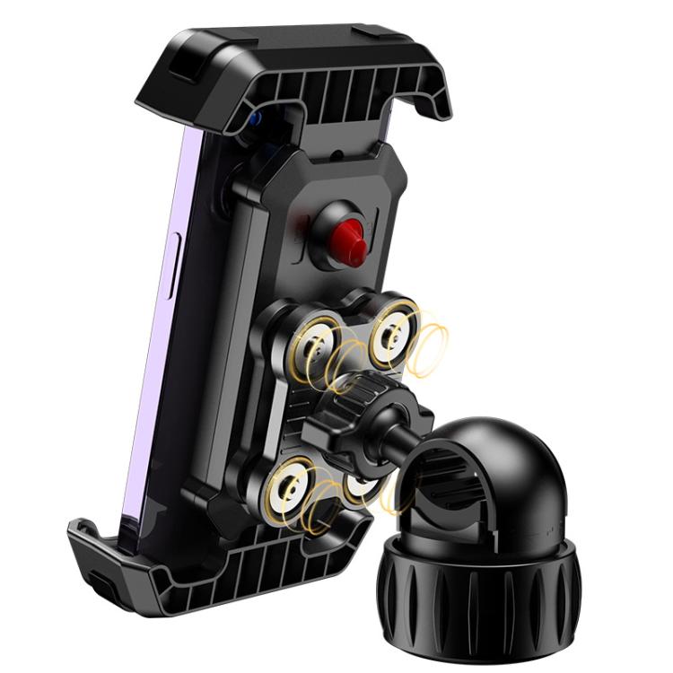 Mountain Bike/Electric Motorcycle Riding Phone Holder - Shock Absorption + Knob Base