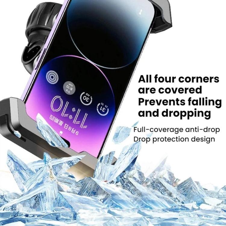 Mountain Bike/Electric Motorcycle Riding Phone Holder - Shock Absorption + Knob Base