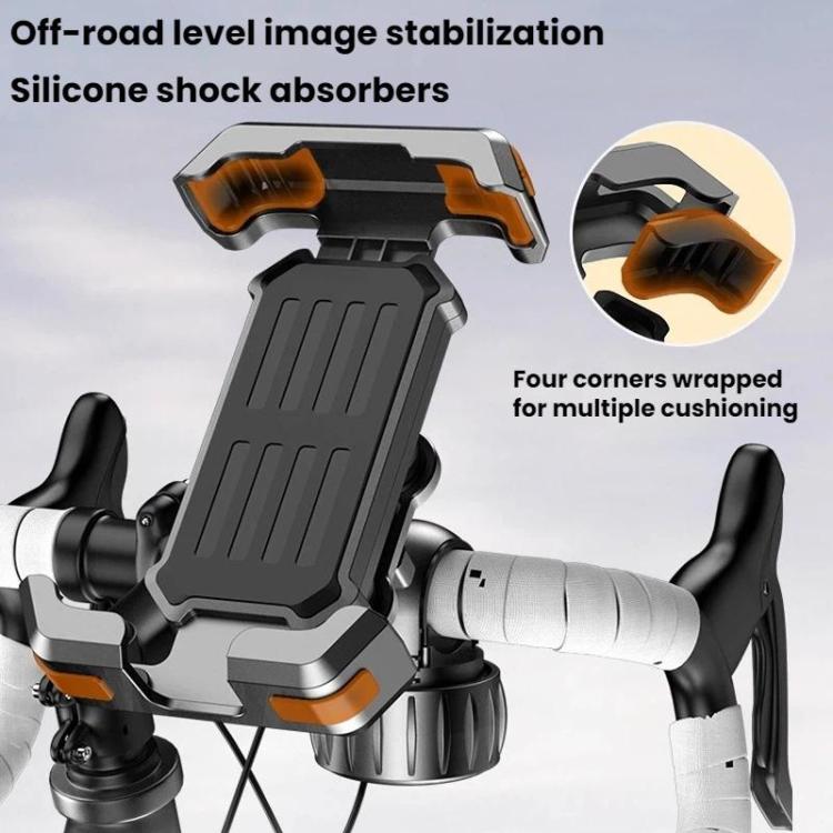 Mountain Bike/Electric Motorcycle Riding Phone Holder - Shock Absorption + Knob Base