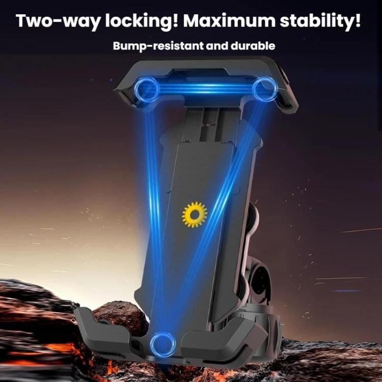 Mountain Bike/Electric Motorcycle Riding Phone Holder - Shock Absorption + Knob Base