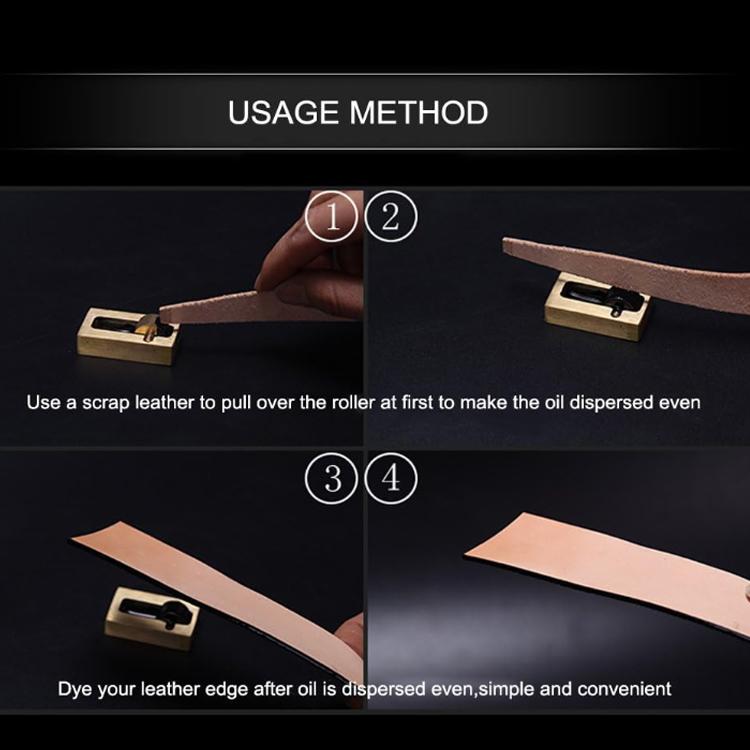 Mini Copper Edge Oil Box DIY Leather Tools - With Two Heads