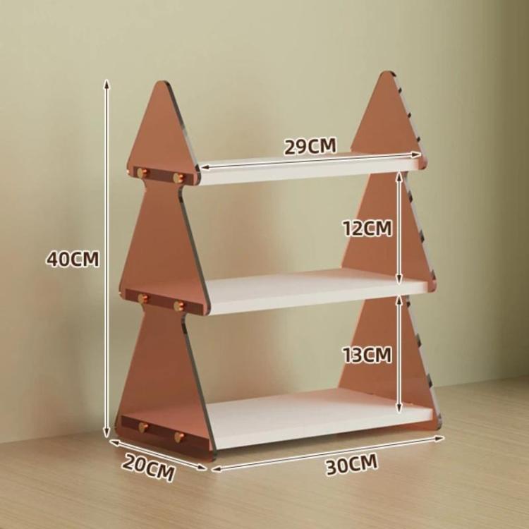 Household Double-Layer Cup Storage Shelf Coffee Cup Shelf For Water Bar, Style: Pine Tree White