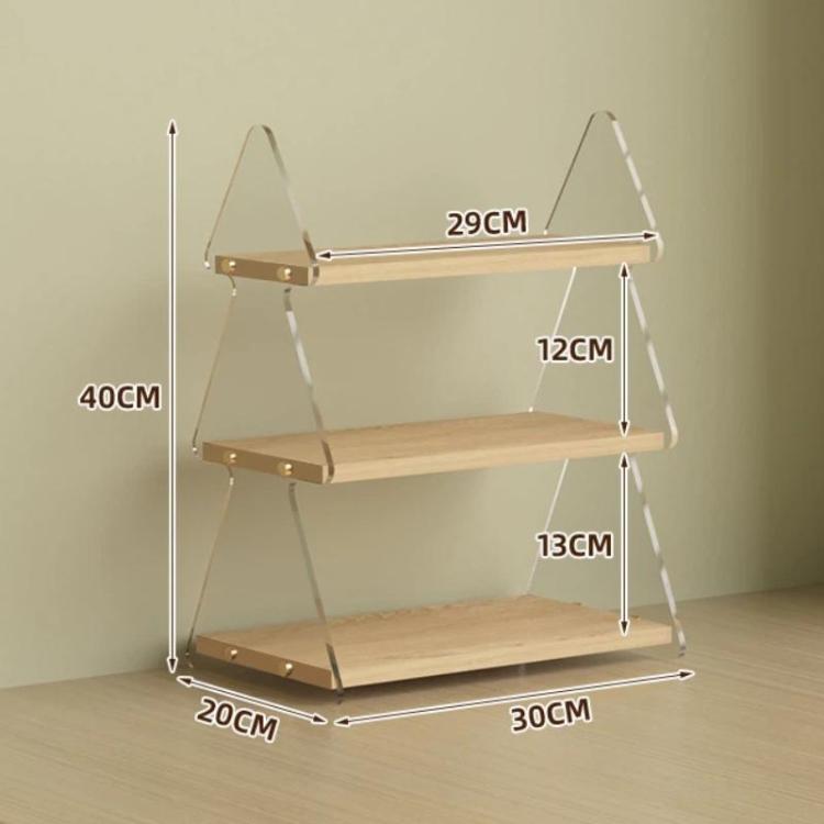 Household Double-Layer Cup Storage Shelf Coffee Cup Shelf For Water Bar, Style: Pine Tree Transparent