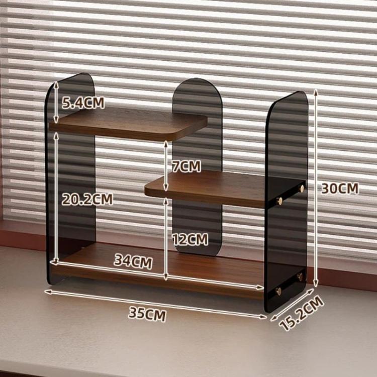 Household Double-Layer Cup Storage Shelf Coffee Cup Shelf For Water Bar, Style: Black