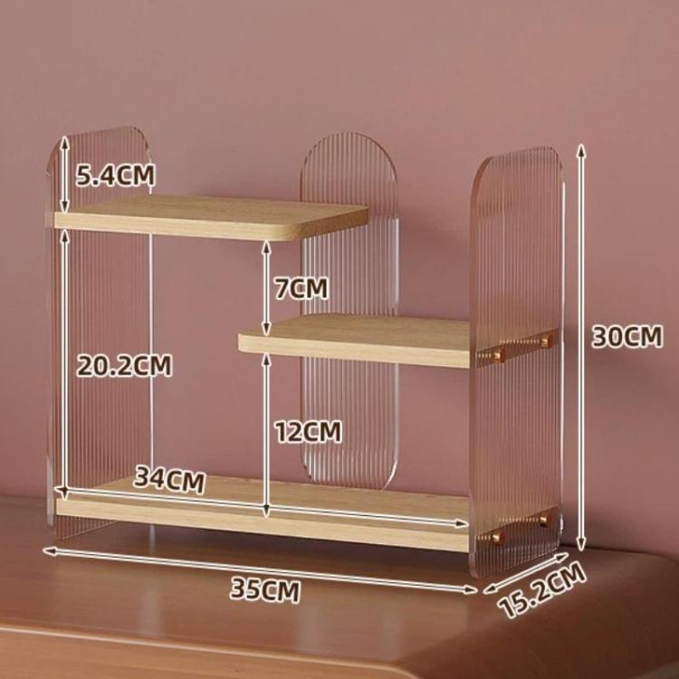 Household Double-Layer Cup Storage Shelf Coffee Cup Shelf For Water Bar, Style: Transparent
