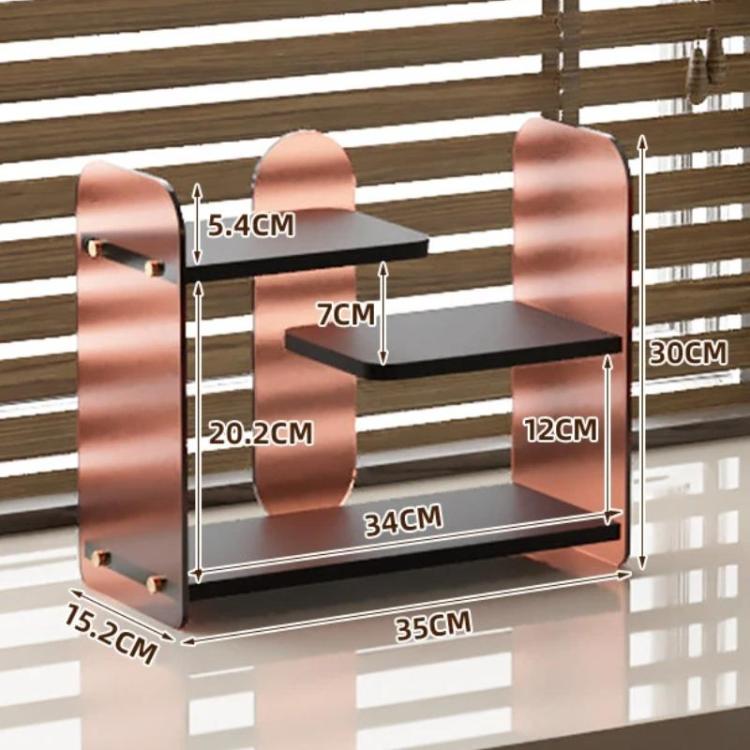 Household Double-Layer Cup Storage Shelf Coffee Cup Shelf For Water Bar, Style: Black Red