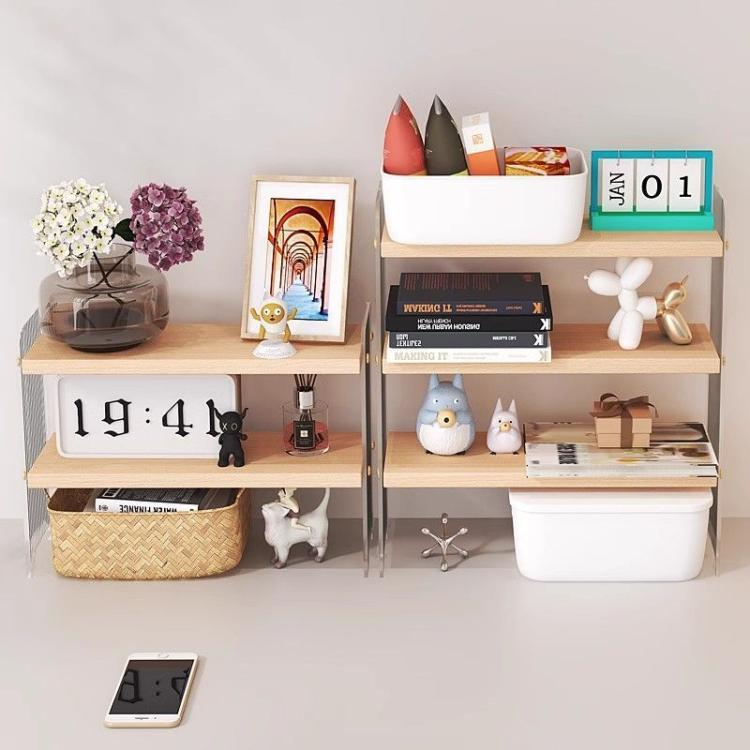 Desktop Storage Shelf Cup Holder & Desktop Cosmetic Organizer Box, Spec: Single 30cm Walnut Wood
