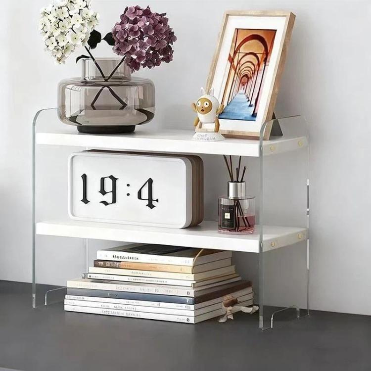 Desktop Storage Shelf Cup Holder & Desktop Cosmetic Organizer Box, Spec: Single 30cm Walnut Wood