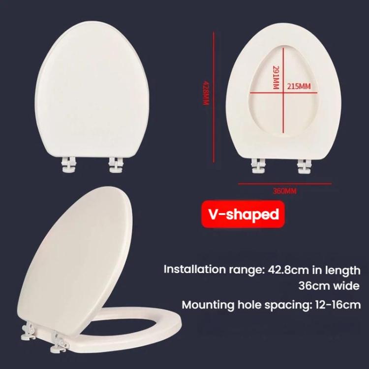 Thickened EAV Toilet Cover Foam Soft Toilet Cover, Spec: White V-shaped