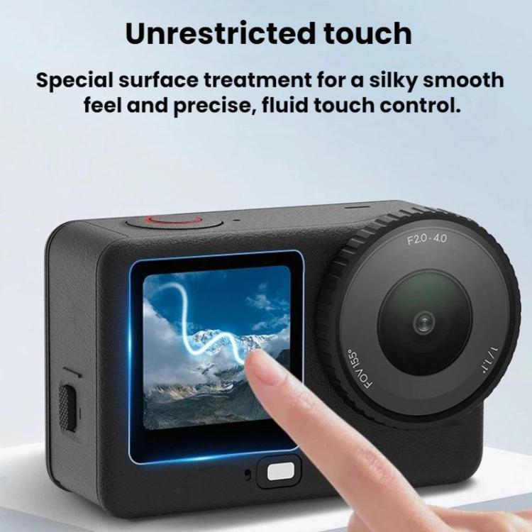 For DJI Osmo Action 6 Flymile Camera Lens HD Tempered Glass Screen Protector - AC6023