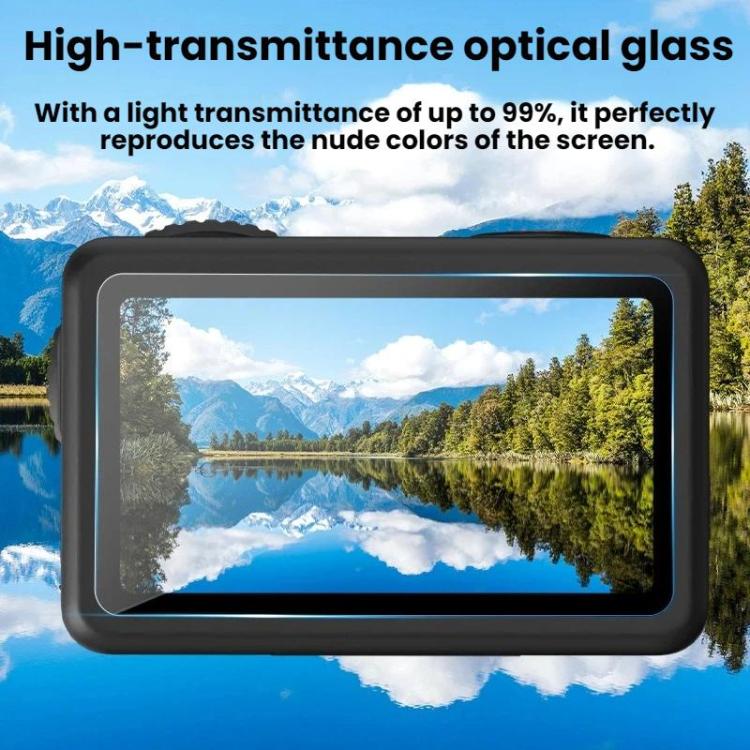 For DJI Osmo Action 6 Flymile Camera Lens HD Tempered Glass Screen Protector - AC6023