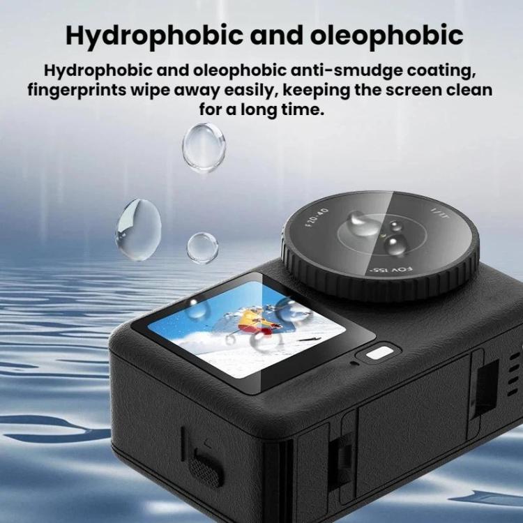 For DJI Osmo Action 6 Flymile Camera Lens HD Tempered Glass Screen Protector - AC6023
