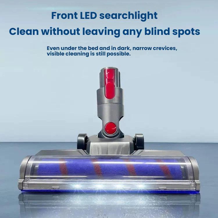 For Dyson V10 Slim / V12 Slim Soft Roller and Direct-Drive Brush Head Combo with LED