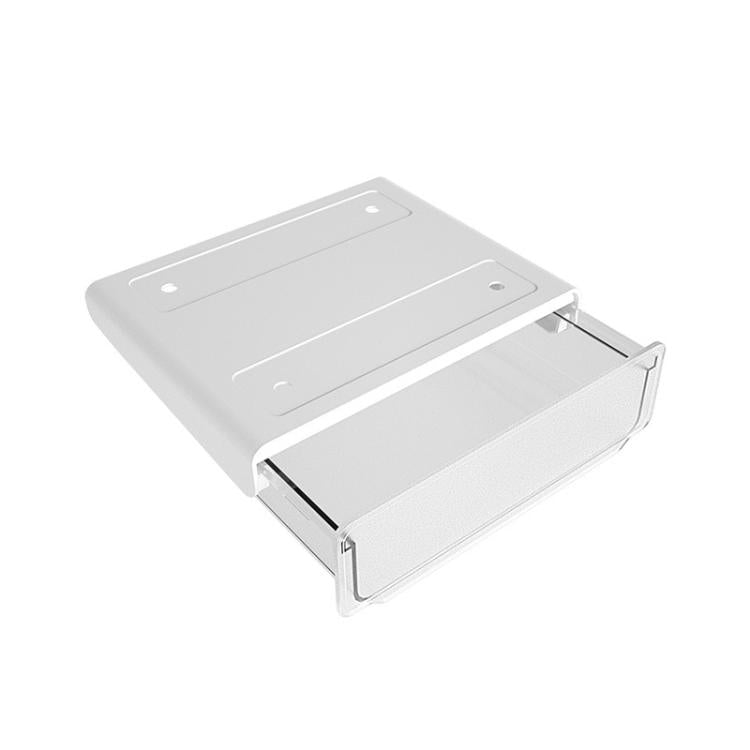 Hidden Under-Desk Drawer Storage Box Drill-Free Organizer Box, Spec: Transparent White Large