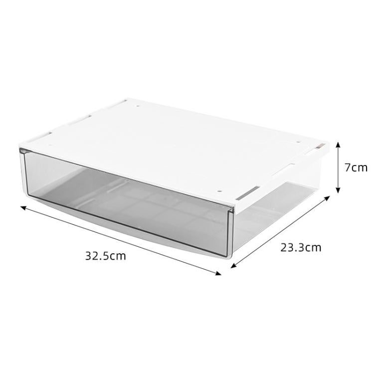 Hidden Under-Desk Drawer Storage Box Drill-Free Organizer Box, Spec: Black Extra Large