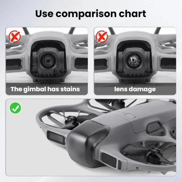 For DJI Neo 2 Flymile Drone Dustproof Lens Cap - Translucent Black