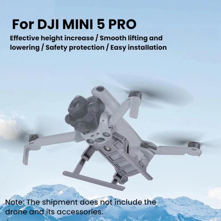 For DJI Mini 5 Pro BRDRC Extended Height Landing Gear - Gray