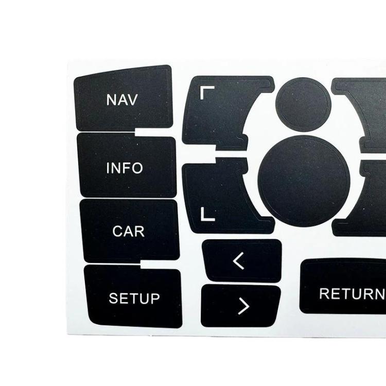 For Audi A6 / A6L 2004-2006 Left Drive 5sets Multimedia Radio Panel Repair Sticker Button Repair Decal