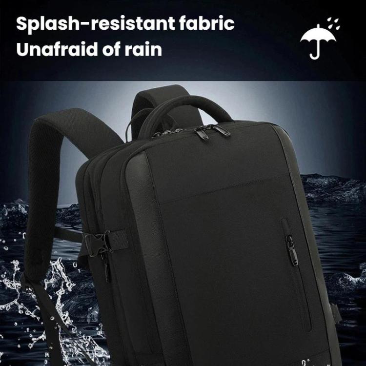 KINGSGEAR Commuting Business Traveling Backpack Large Capacity Luggage Computer Bag - Black