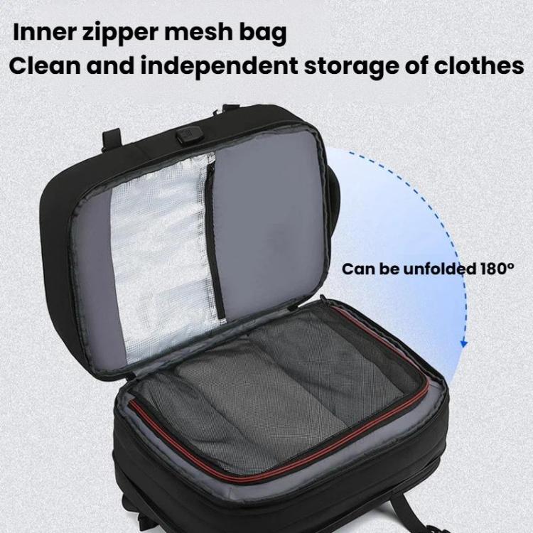 KINGSGEAR Commuting Business Traveling Backpack Large Capacity Luggage Computer Bag - Black