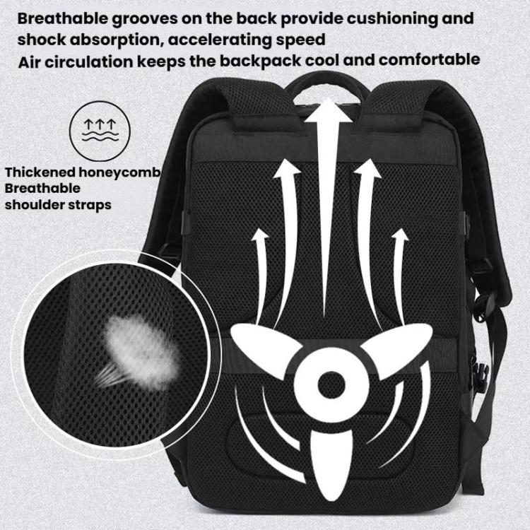 KINGSGEAR Commuting Business Traveling Backpack Large Capacity Luggage Computer Bag - Black
