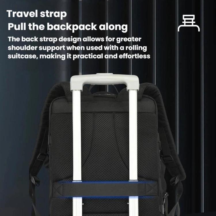 KINGSGEAR Commuting Business Traveling Backpack Large Capacity Luggage Computer Bag - Black
