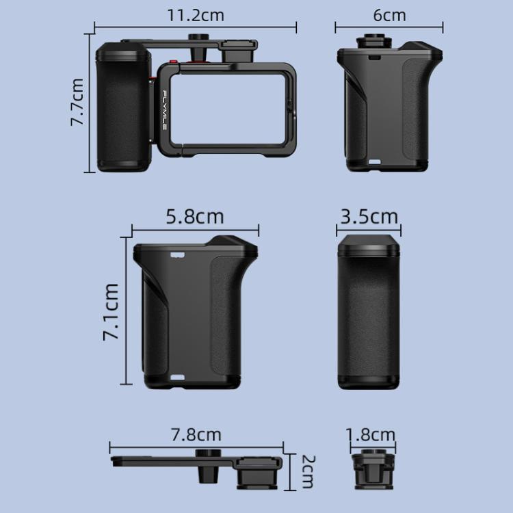 For DJI Osmo Action 4 / 3 / 5 Pro Flymile Adapter Extended Rabbit Cage Accessory, Specification: Set Plastic Version
