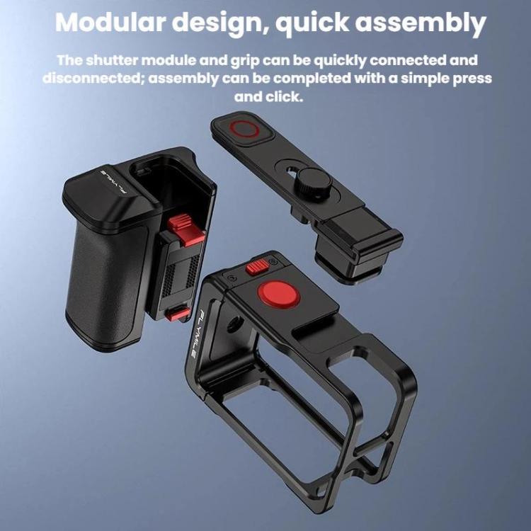 For DJI Osmo Action 4 / 3 / 5 Pro Flymile Adapter Extended Rabbit Cage Accessory, Specification: Handle