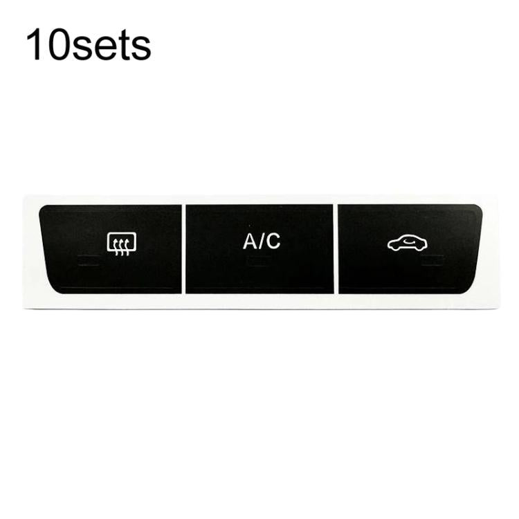 For Volkswagen Lavida 2013-2017 10sets Air Conditioning Center Console Button Repair Sticker - Black