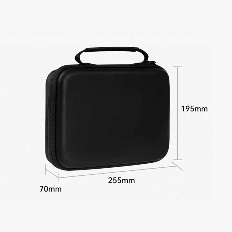 For DJI Osmo Action 6 Adventure Combo Carrying Case Shock-Absorbing EVA+PU Storage Bag Shoulder Strap Black