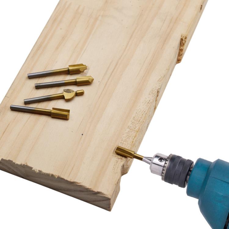 10pcs /Box Slotting Cutter Titanium Plated Sharpening Knife Woodworking Trimmer, Spec: High Speed Steel