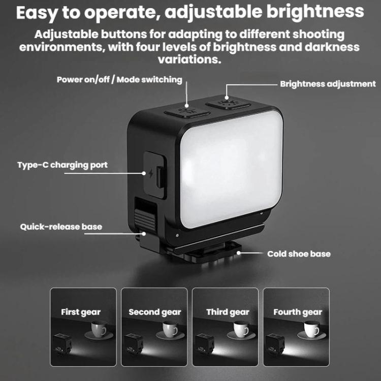 For DJI Osmo Aciton 6 / Osmo Nano Flymile Magnetic Selfie Light - Black