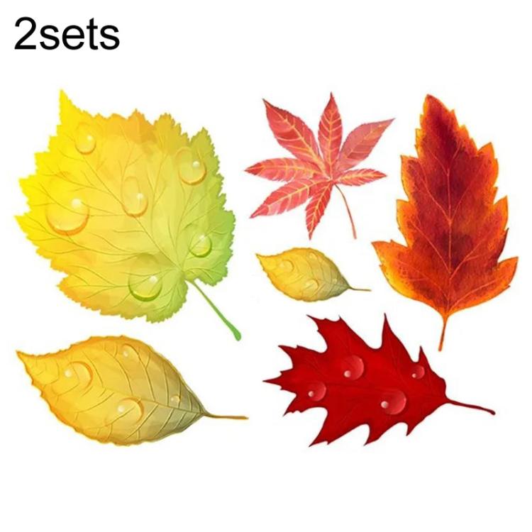 2sets Universal Car Scratch Cover Sticker Waterproof Body Sticker, Style: Maple Leaves