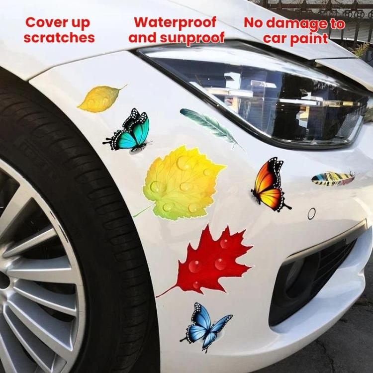 2sets Universal Car Scratch Cover Sticker Waterproof Body Sticker, Style: Maple Leaves