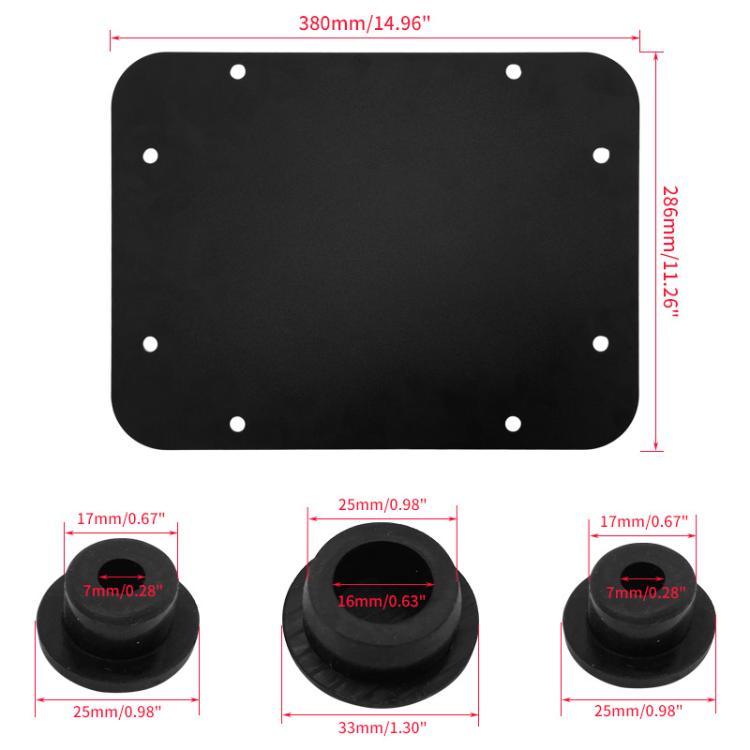 For Jeep Wrangler JK Exhaust Cover Tailgate Trim - Plug + Sealing plate + Screws