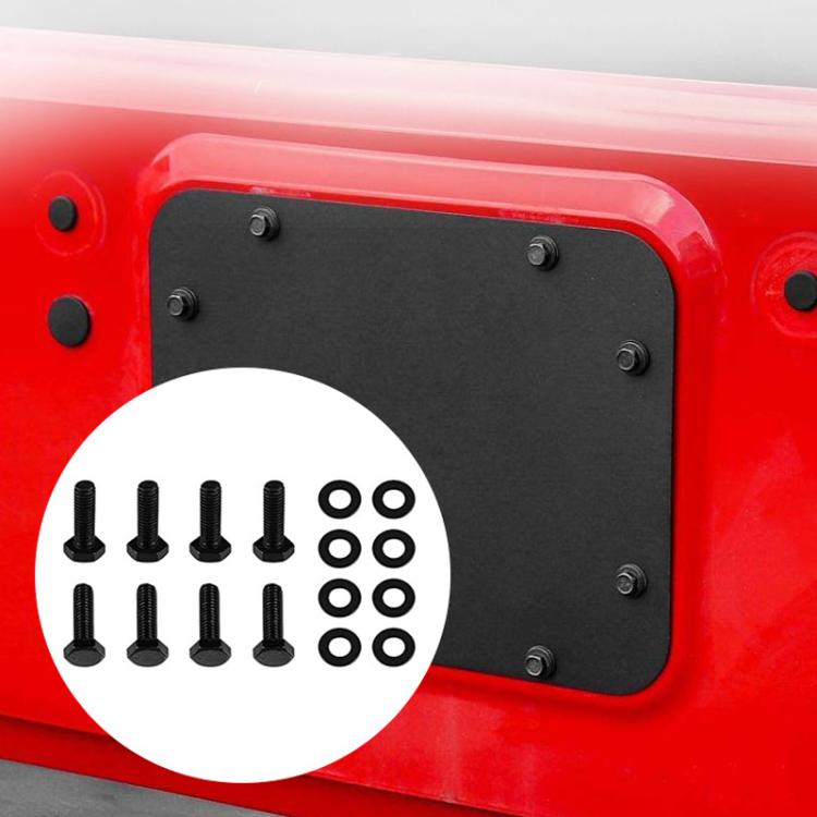 For Jeep Wrangler JK Exhaust Cover Tailgate Trim - Plug + Sealing plate + Screws
