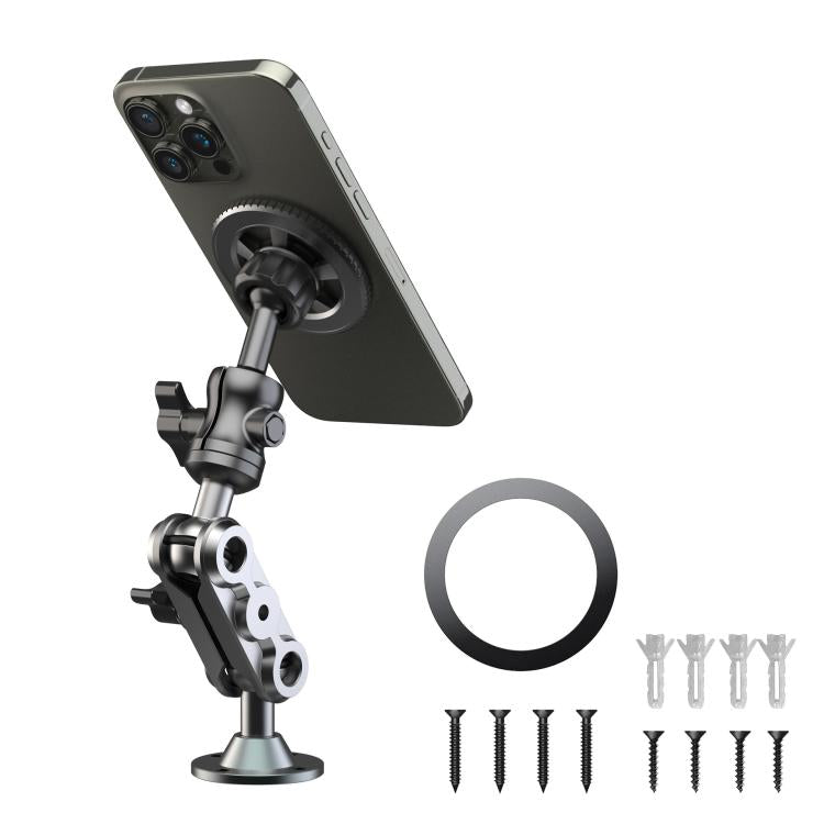 Metal Car Wall-Mounted Center Console Phone Holder, Style: Magnetic Head