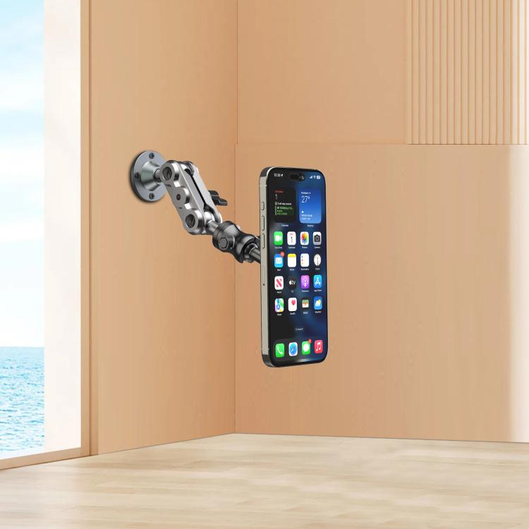 Metal Car Wall-Mounted Center Console Phone Holder, Style: Magnetic Head
