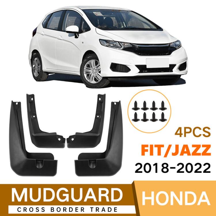 For Homda Fit Jazz 2018-2020 4pcs Car Soft Mud Flaps - Black