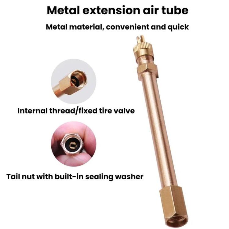 Valve Extender For Balance Scooter & Bicycle Pure Copper Inflation Nozzle For Tubeless Tires, Size: 10.87cm