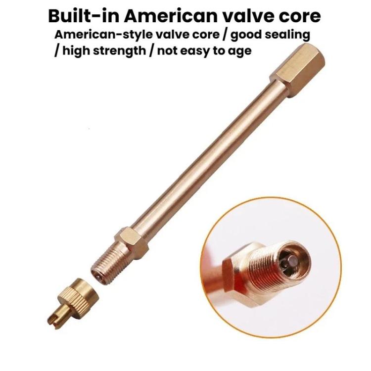 Valve Extender For Balance Scooter & Bicycle Pure Copper Inflation Nozzle For Tubeless Tires, Size: 10.87cm