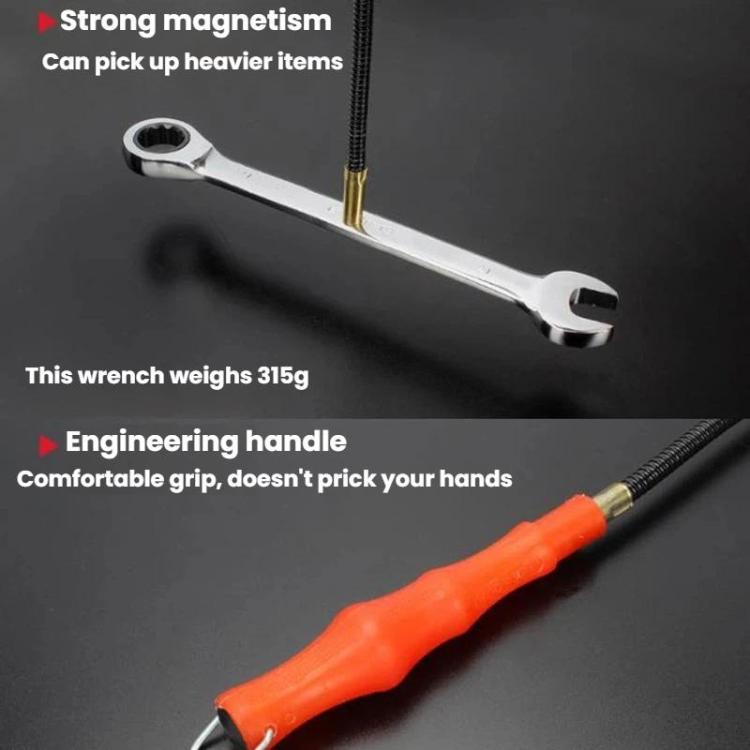 5sets Bent-Head Flexible Hose Magnetic Rod Screw Retriever - Red