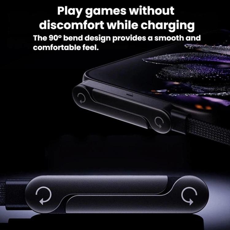 30W Type-C To 8 Pin 1.5m Data Cable With Foldable Stand Fast-Charging Braided Charging Cable