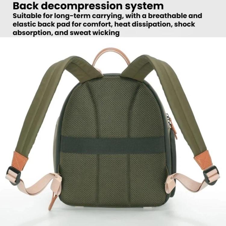 Cwatcun D249 Casual Shoulder Camera Bag Decompressorized Quick Access DSLR Storage Bag, Color: Medium Army Green