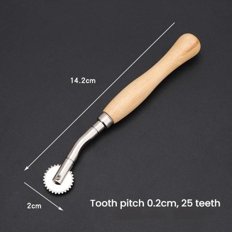 Leather Marking Wheel Tailoring Pattern Making Tool Roller, Style: Standard Steel Tooth Handle